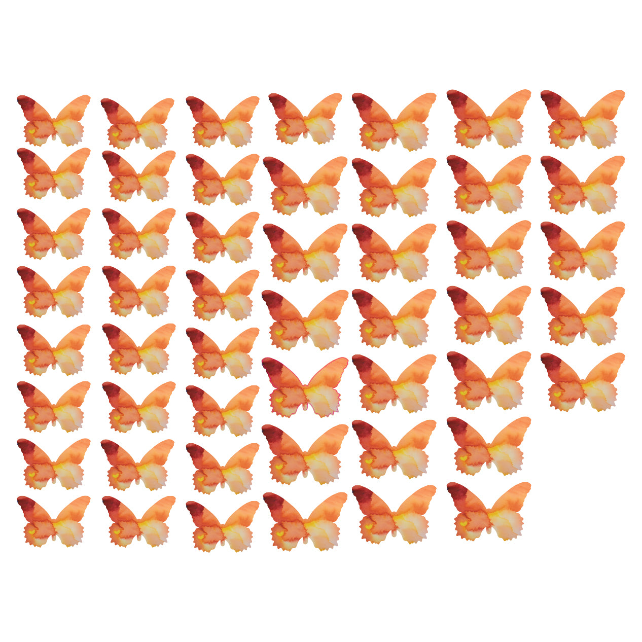 Orange Butterfly Decal Set