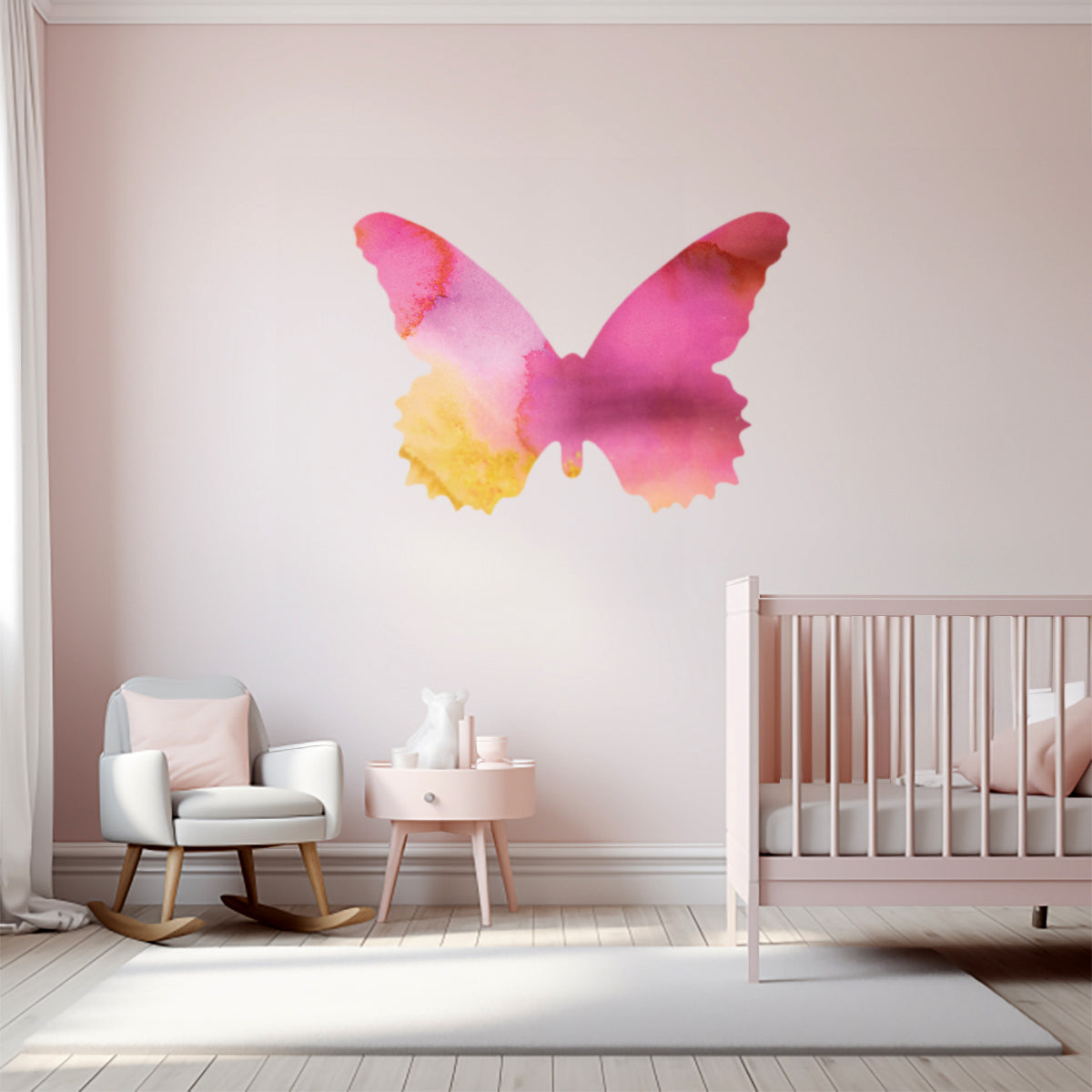 Pink Orchid Butterfly Decal Set