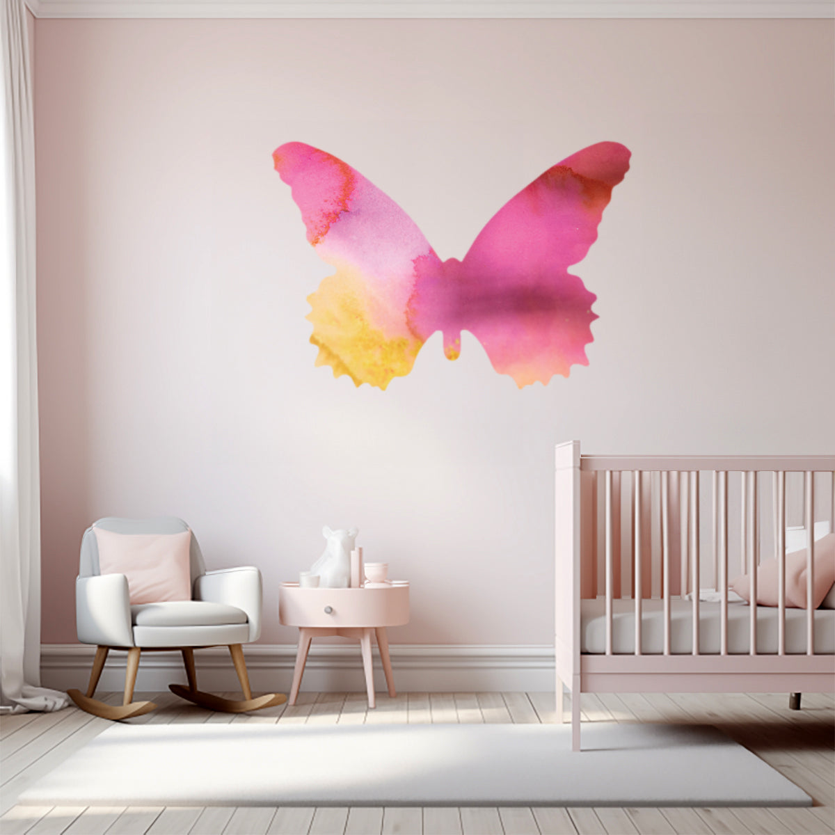 Pink Orchid Butterfly Decal Set