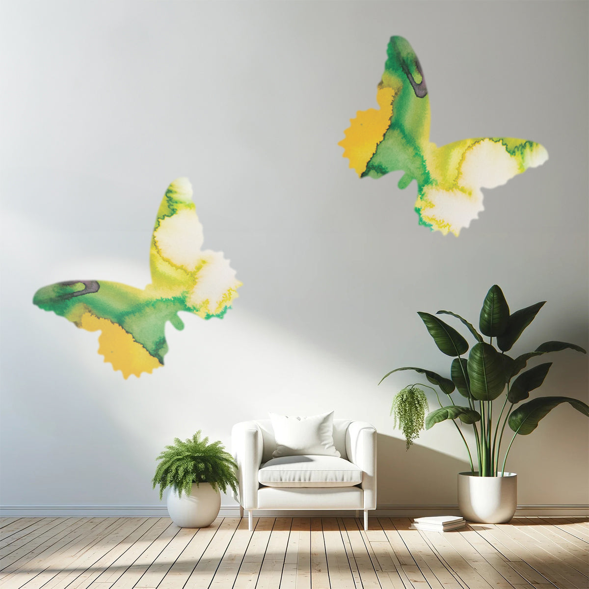 Tropical Green Butterfly Decal Set
