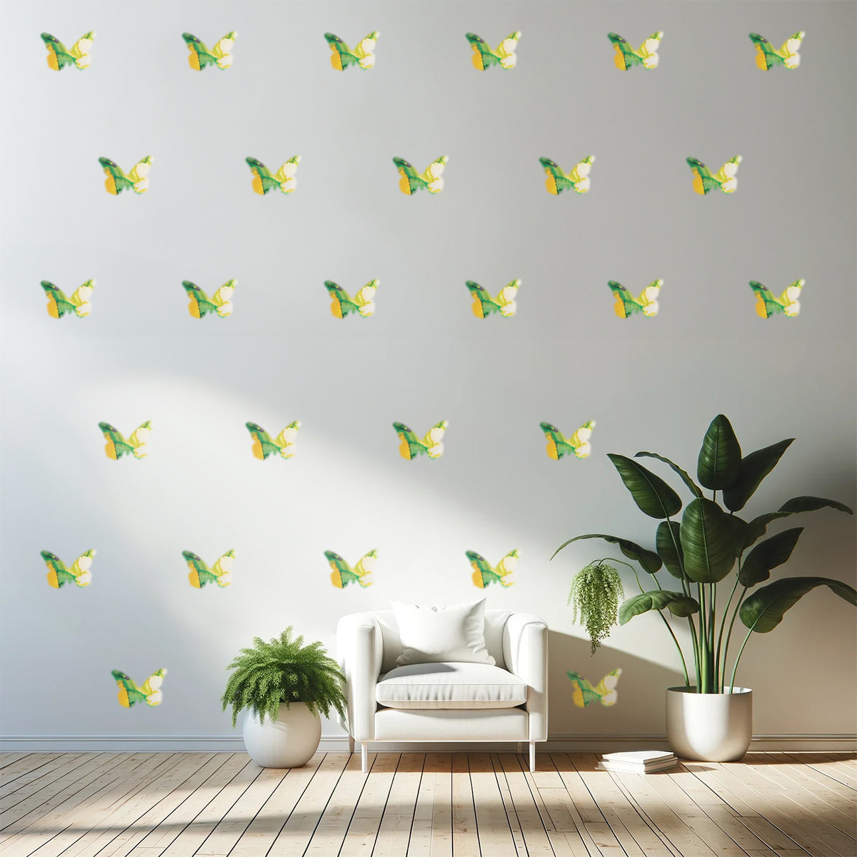 Tropical Green Butterfly Decal Set