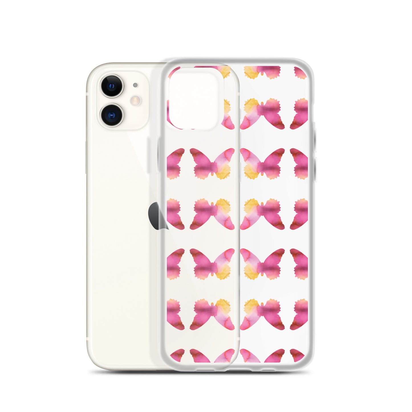 Clear Case for iPhone Pink Orchid