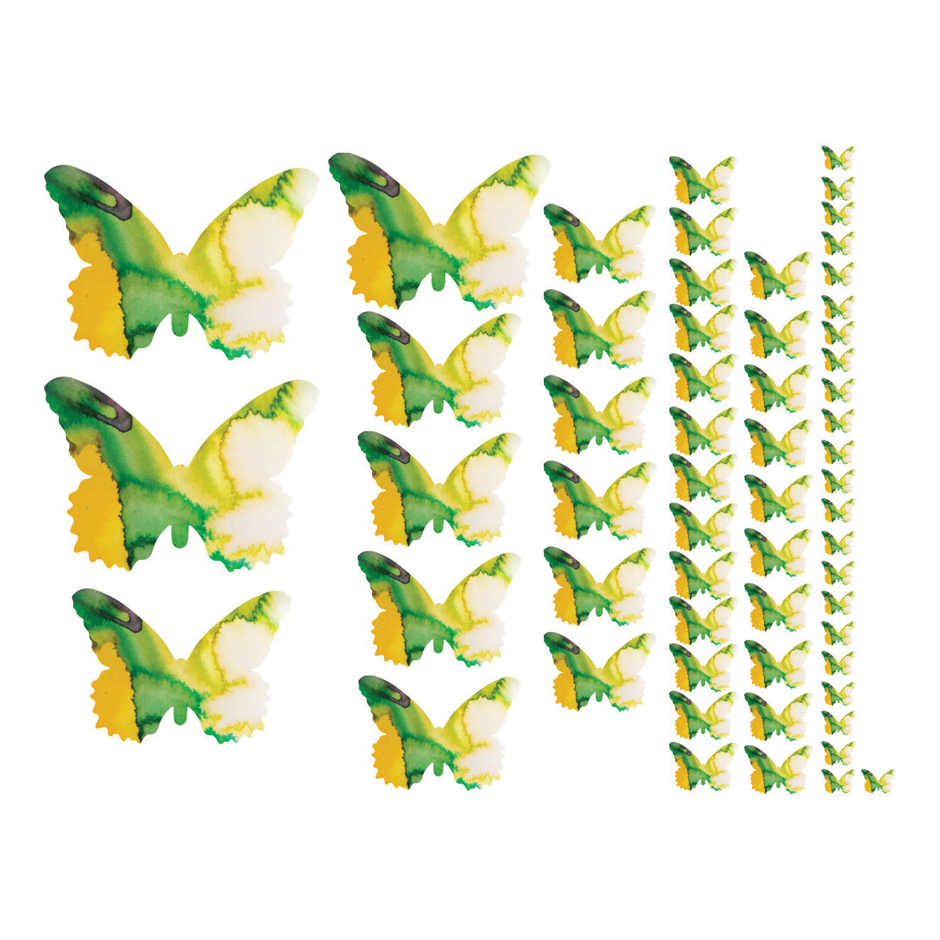 Tropical Green Butterfly Decal Set