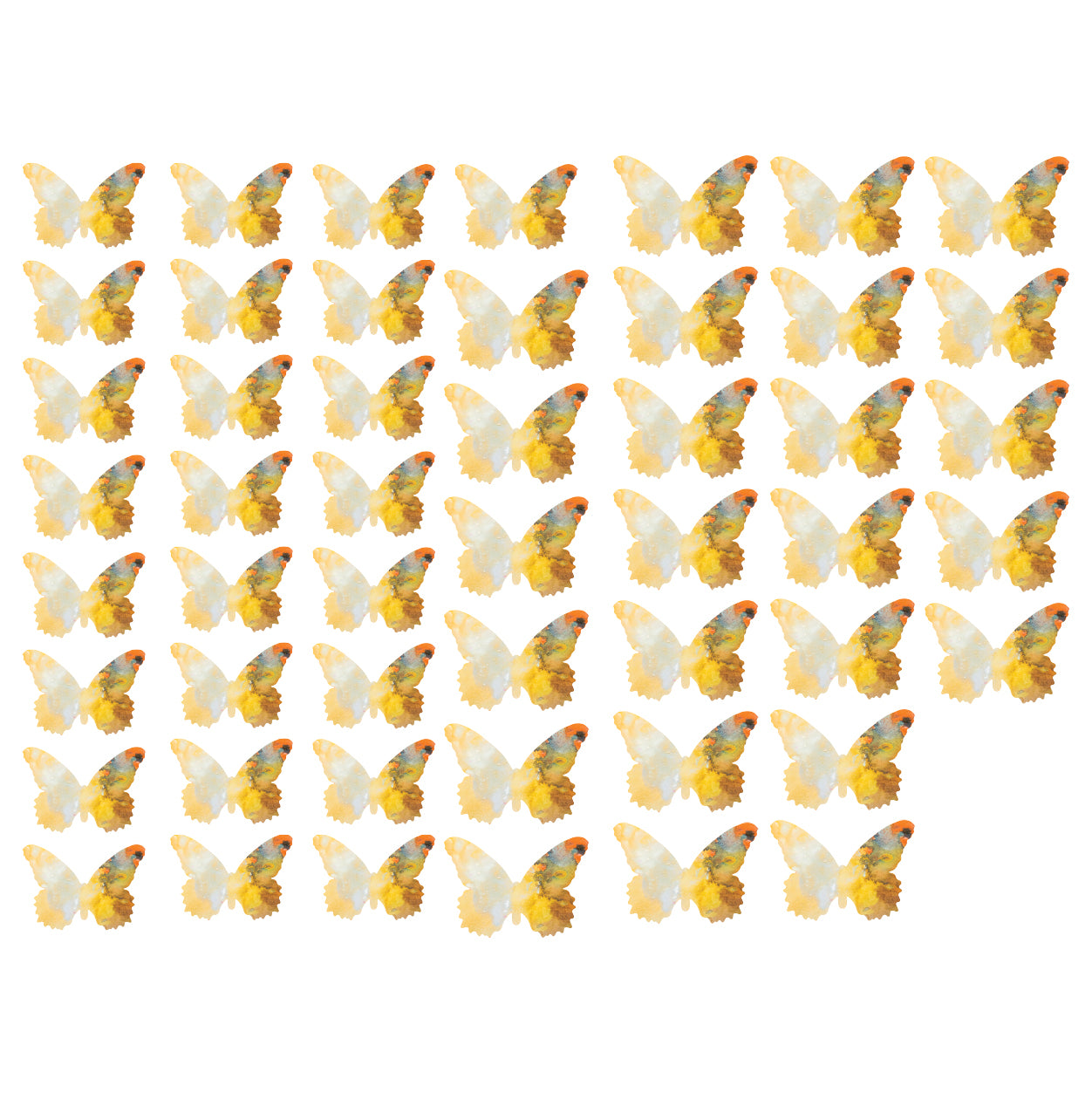 Yellow Butterfly Decal Set