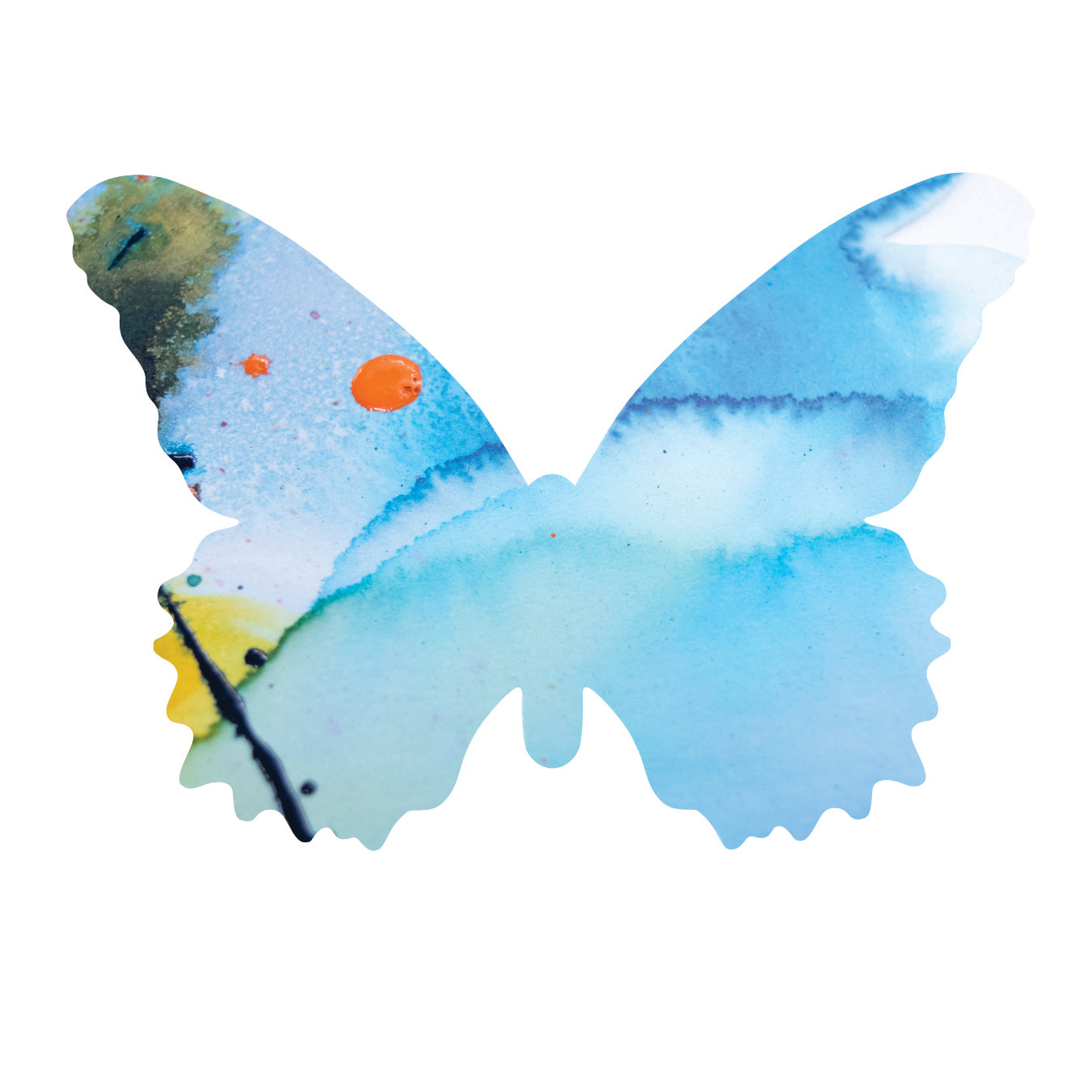 Light Blue Butterfly Decal Set