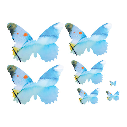 Light Blue Butterfly Decal Set