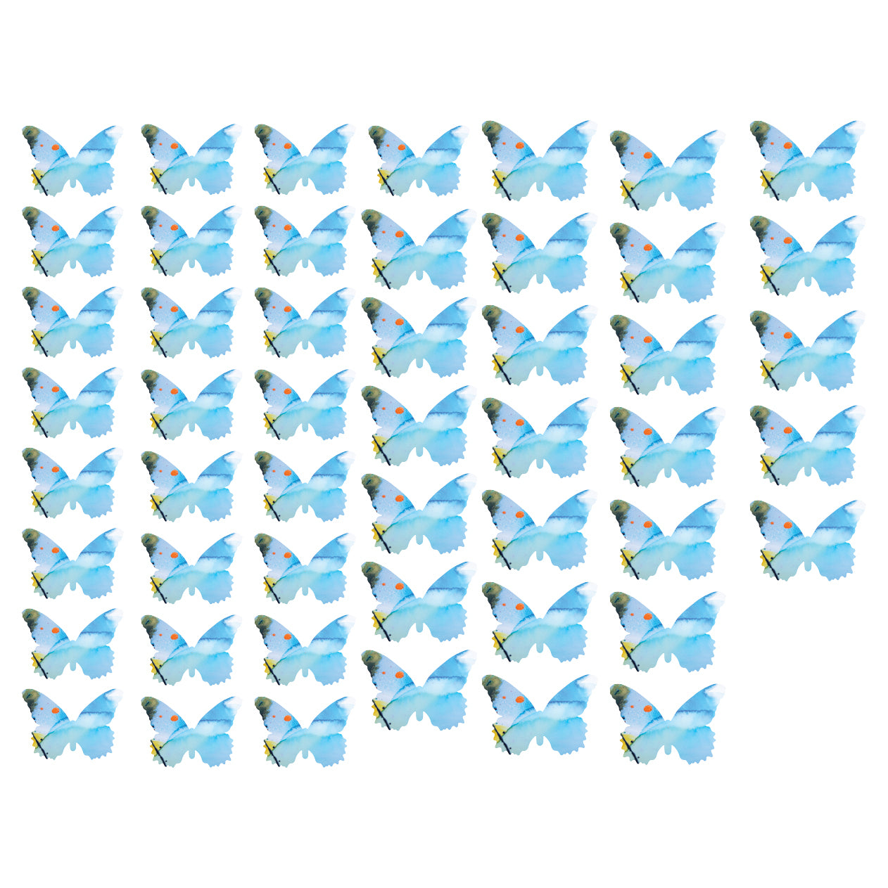 Light Blue Butterfly Decal Set