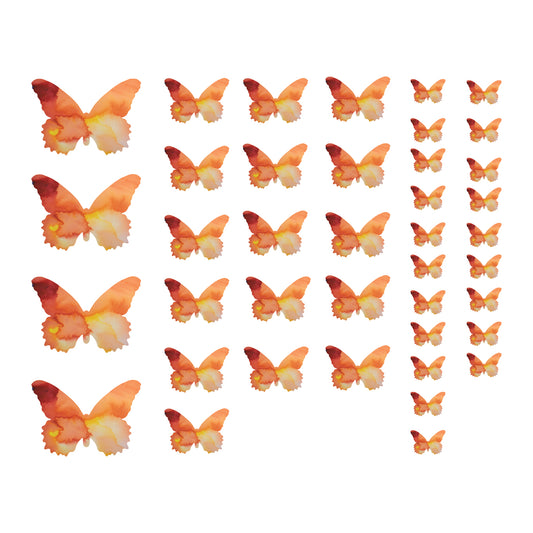 Orange Butterfly Decal Set