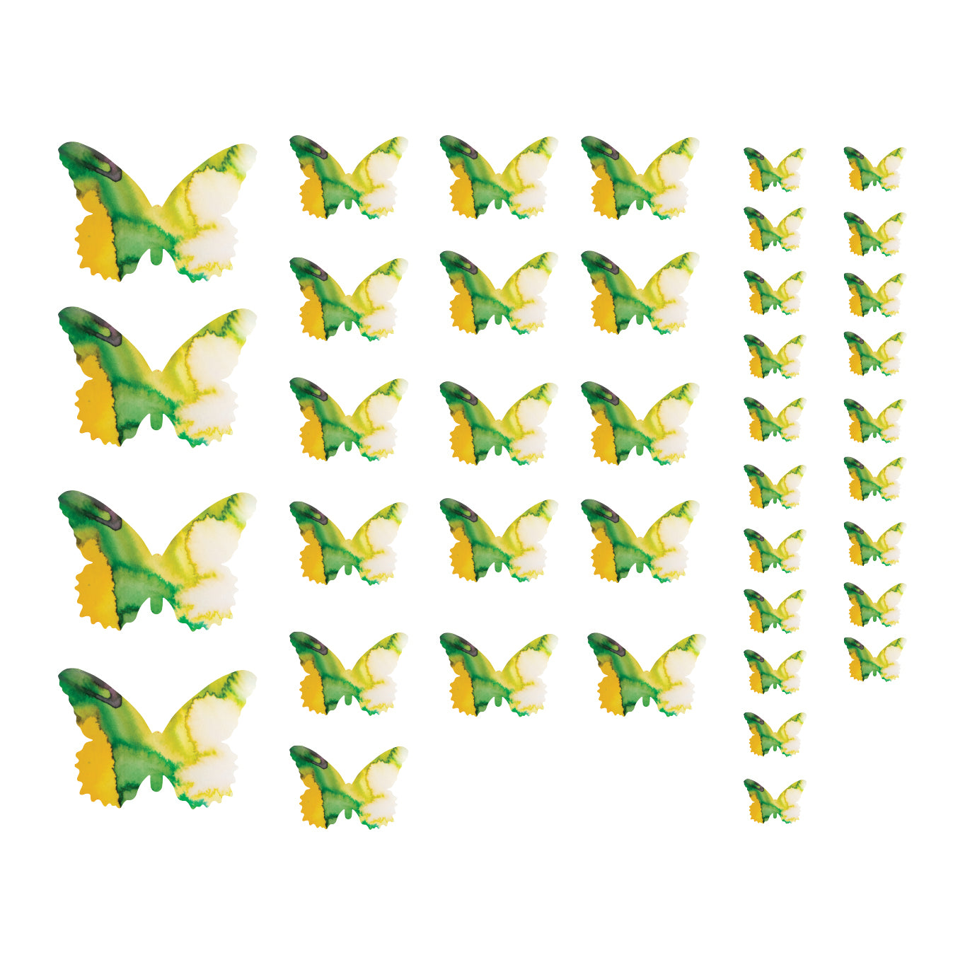 Tropical Green Butterfly Decal Set