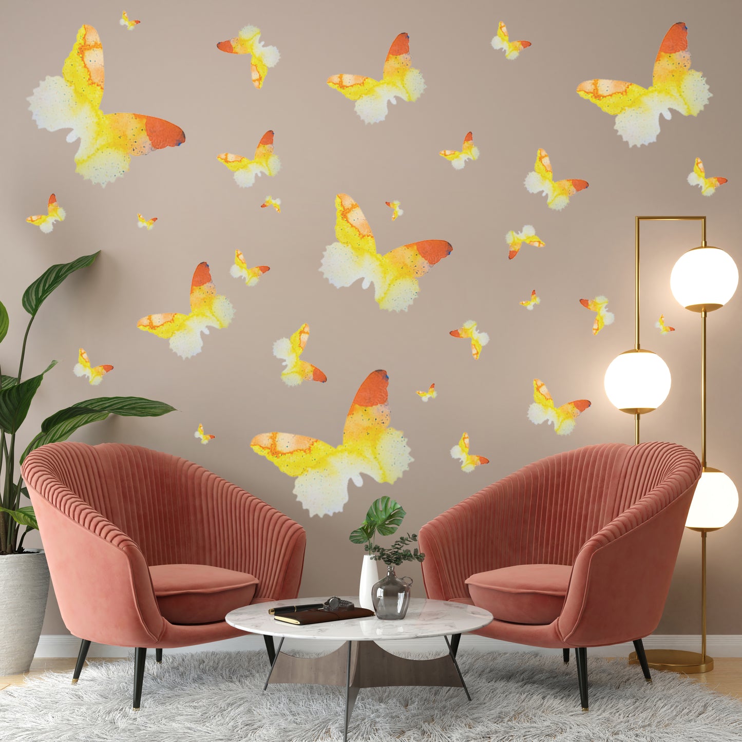 Sunrise Butterfly Decal Set