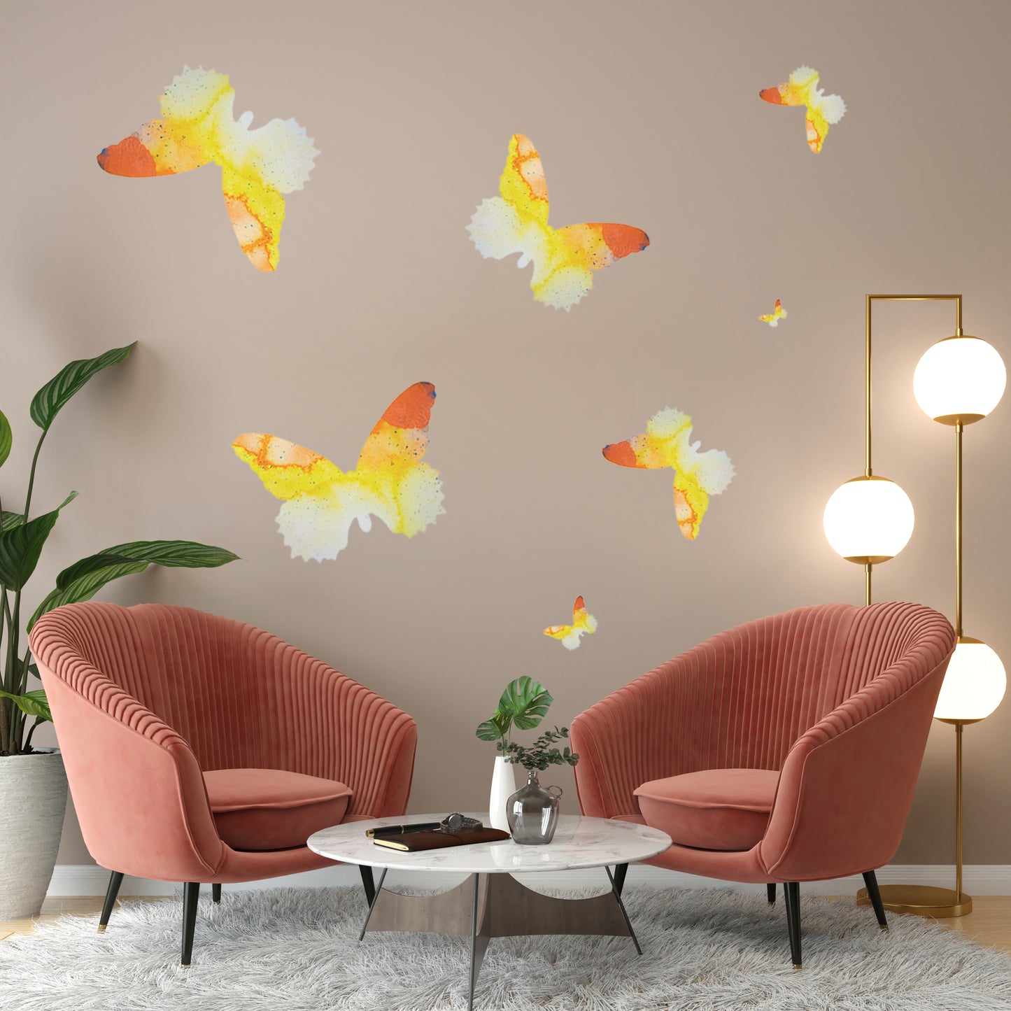 Sunrise Butterfly Decal Set