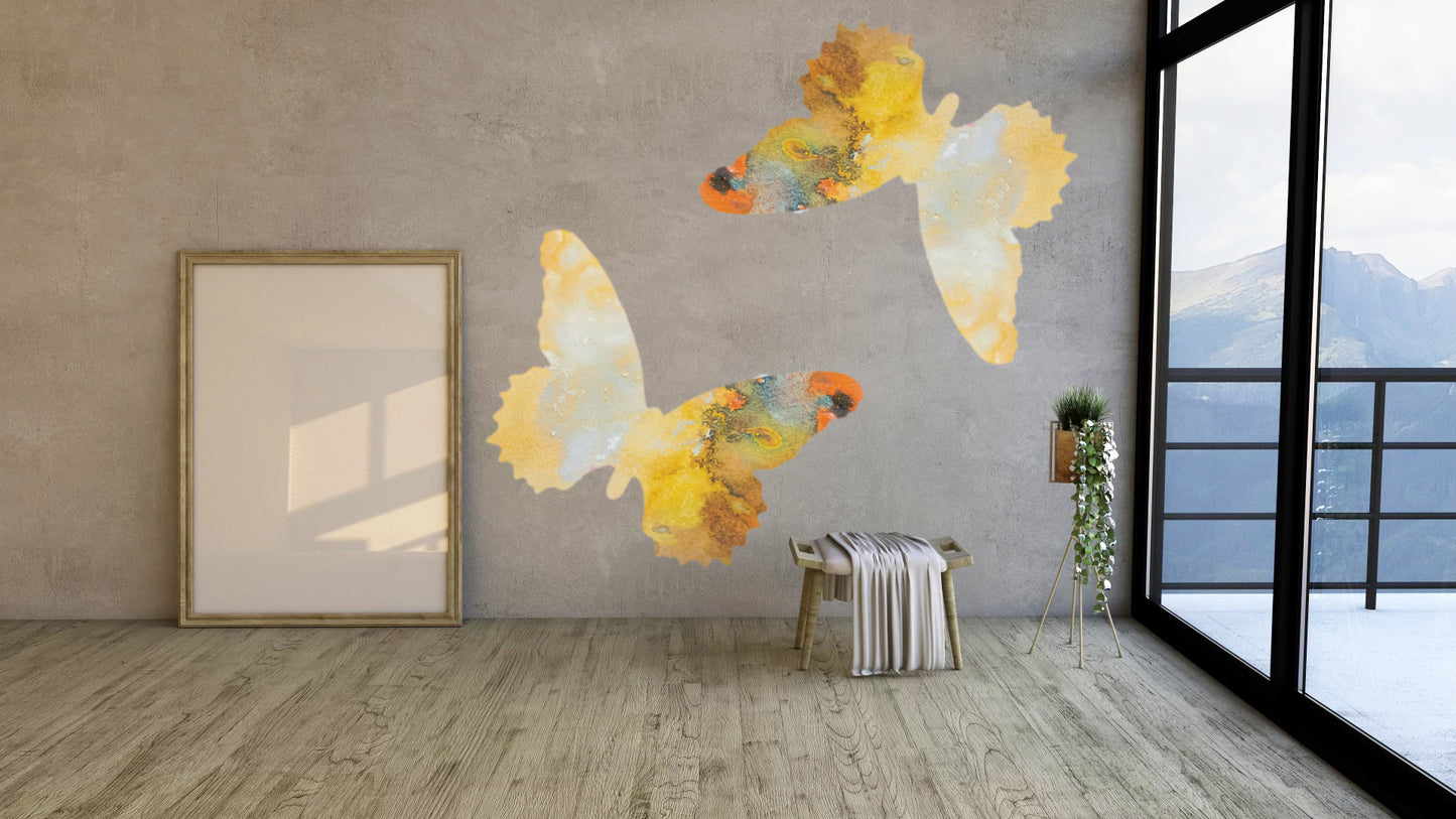 Yellow Butterfly Decal Set