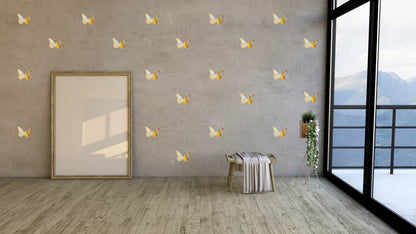 Yellow Butterfly Decal Set