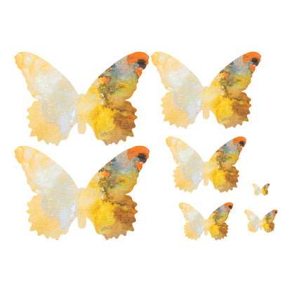 Yellow Butterfly Decal Set