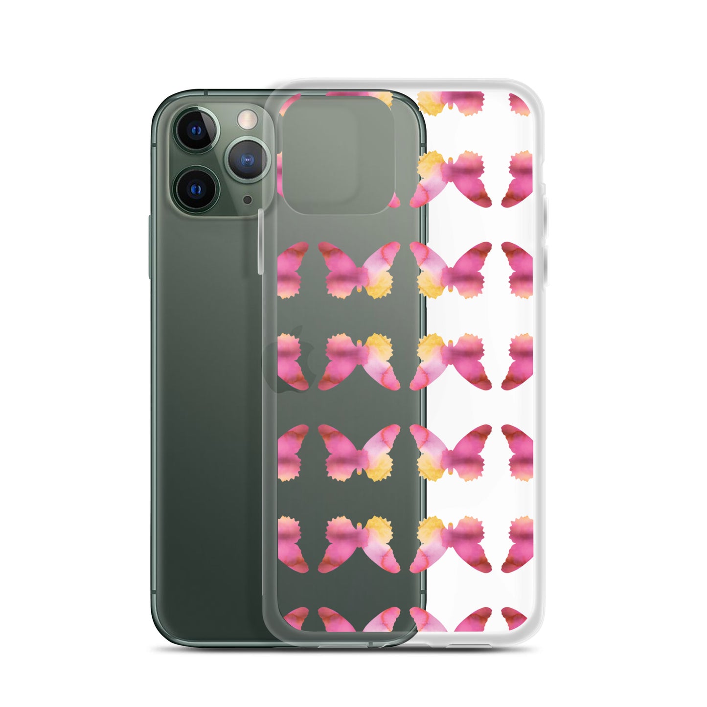 Clear Case for iPhone Pink Orchid