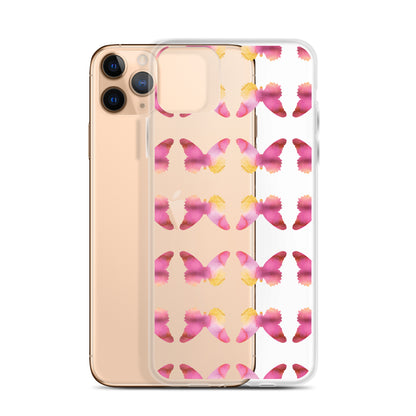 Clear Case for iPhone Pink Orchid