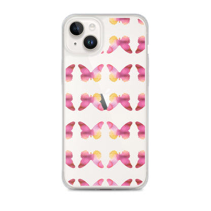 Clear Case for iPhone Pink Orchid