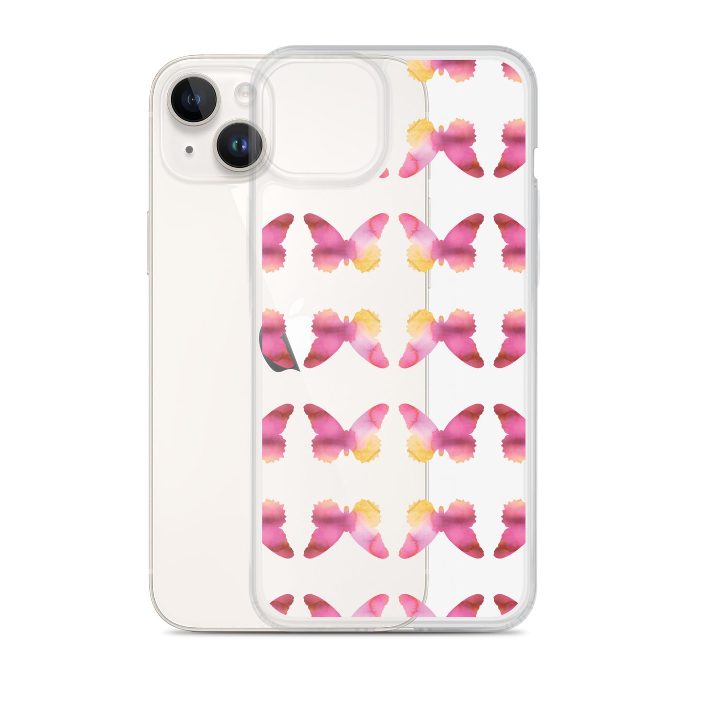 Clear Case for iPhone Pink Orchid