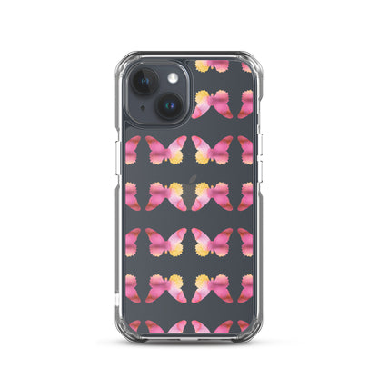 Clear Case for iPhone Pink Orchid