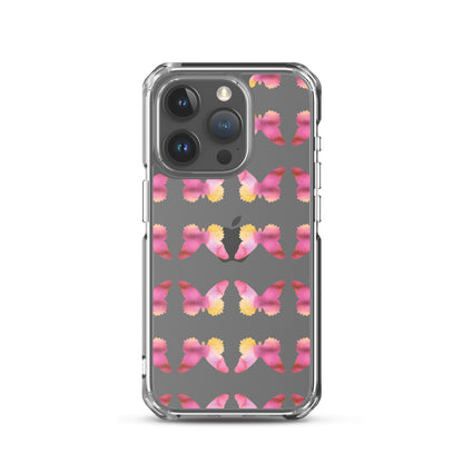 Clear Case for iPhone Pink Orchid