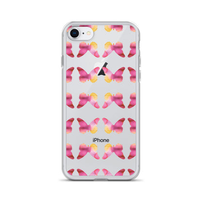 Clear Case for iPhone Pink Orchid