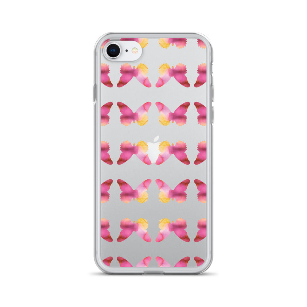 Clear Case for iPhone Pink Orchid