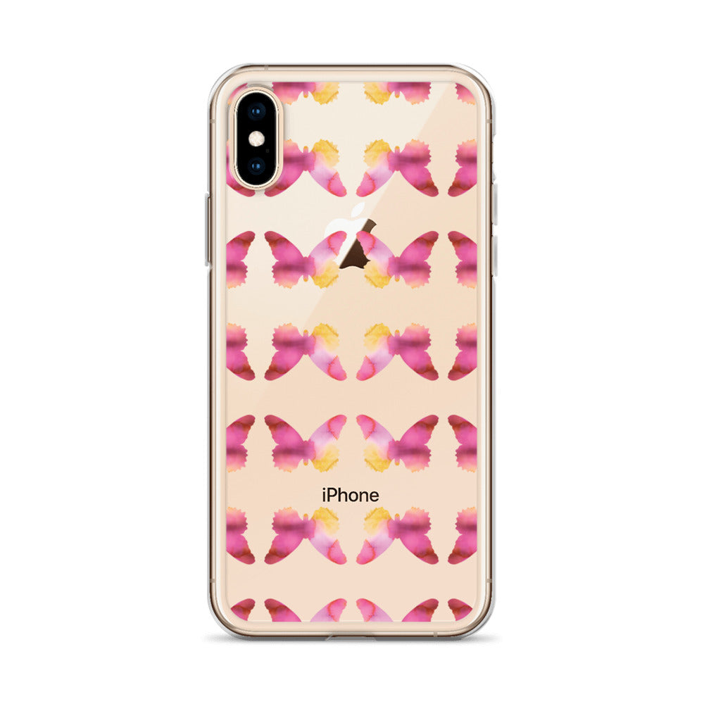 Clear Case for iPhone Pink Orchid