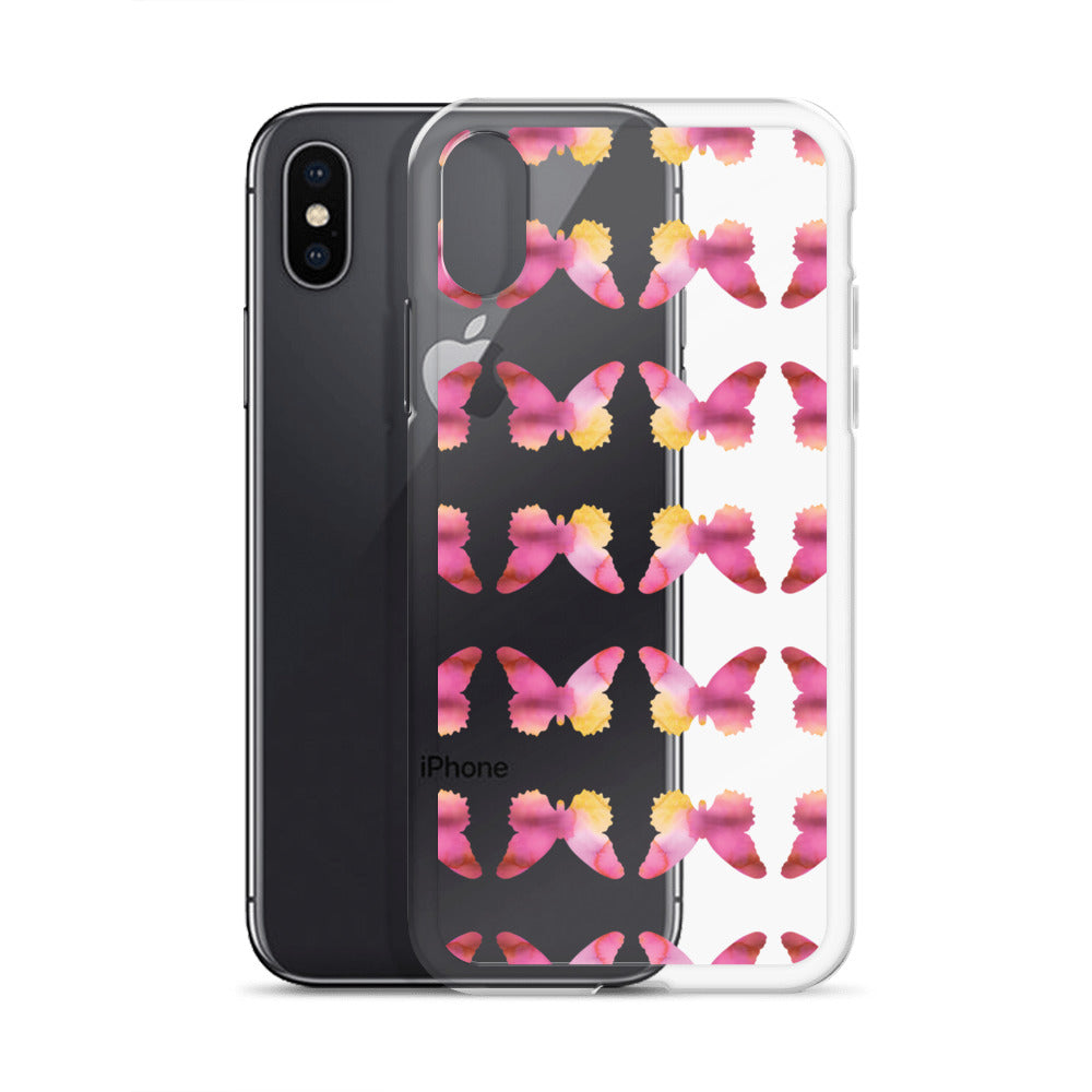 Clear Case for iPhone Pink Orchid