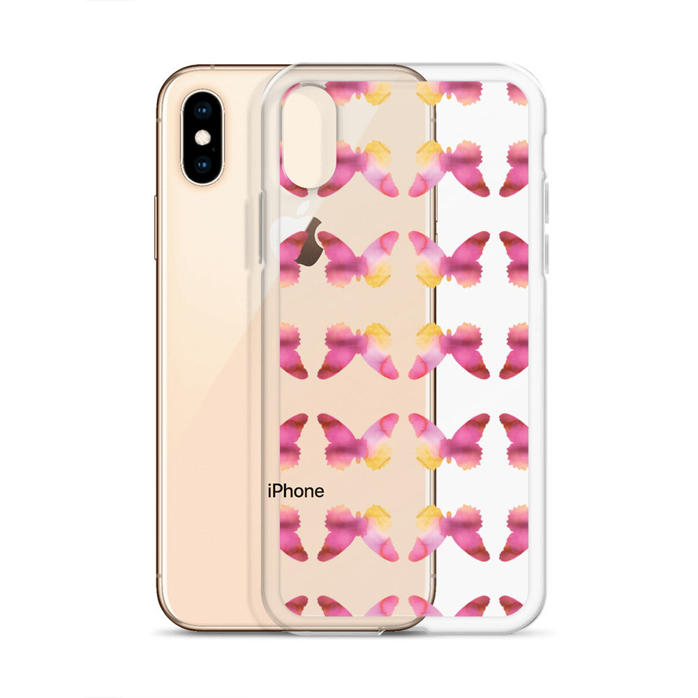 Clear Case for iPhone Pink Orchid