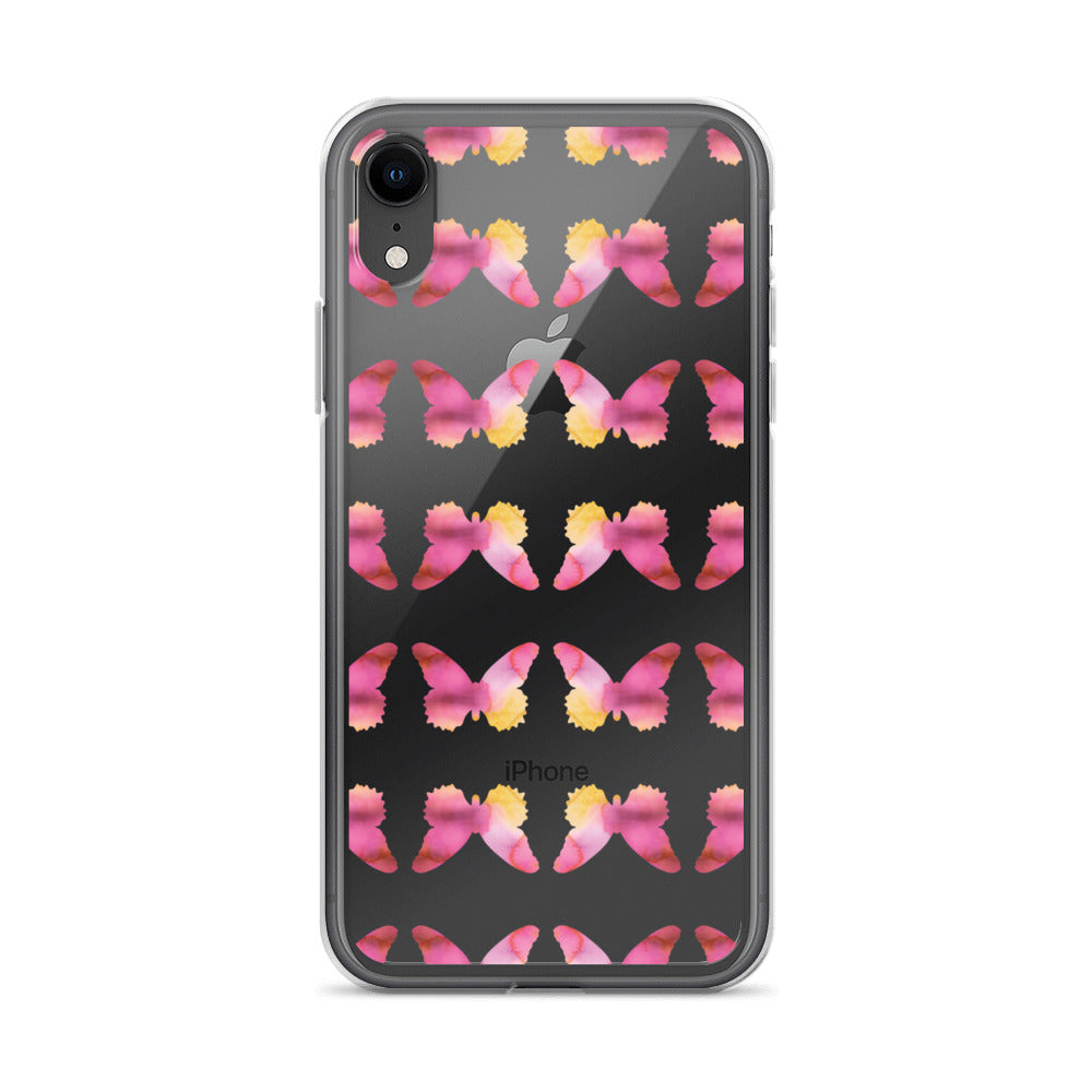 Clear Case for iPhone Pink Orchid