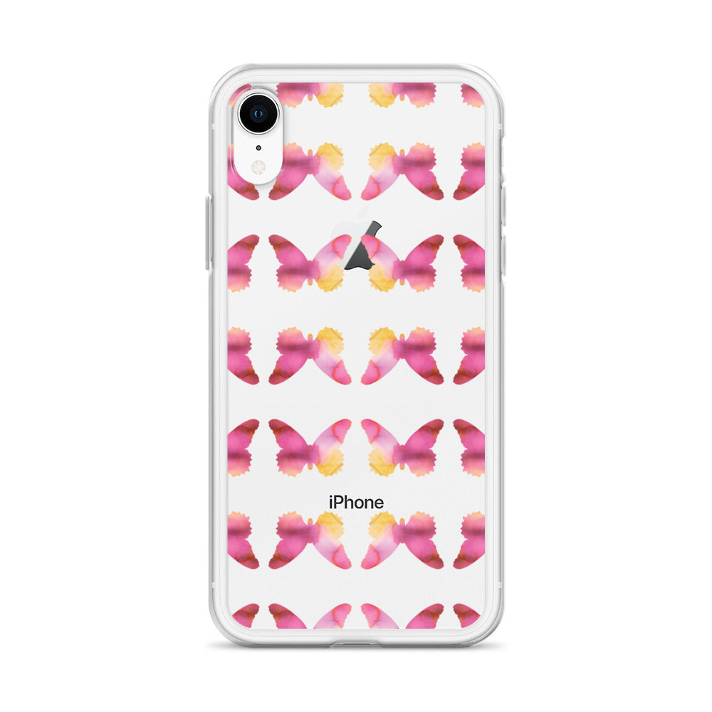 Clear Case for iPhone Pink Orchid