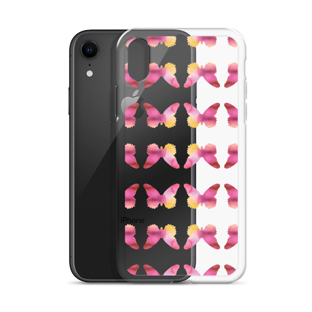 Clear Case for iPhone Pink Orchid