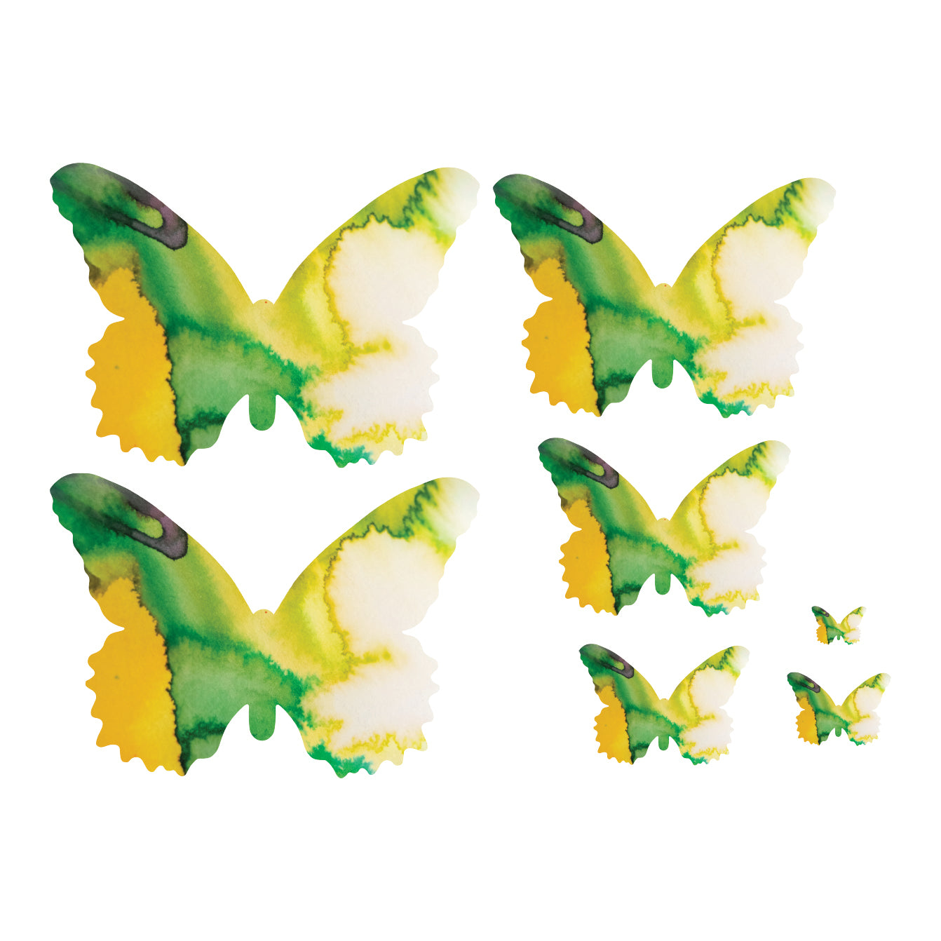 Tropical Green Butterfly Decal Set